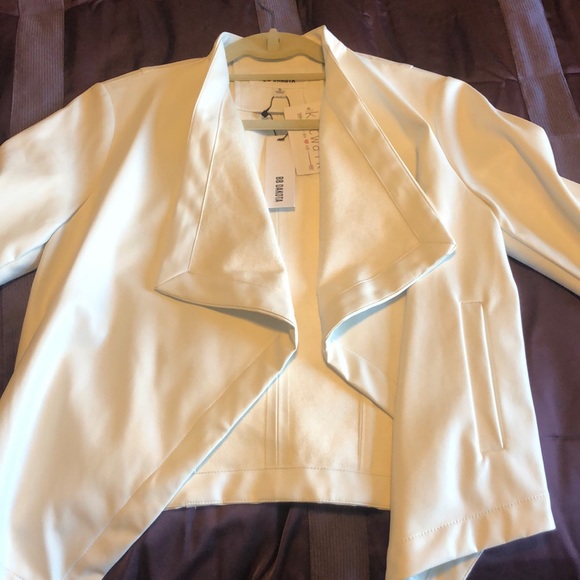 BB Dakota Jackets & Blazers - BB DAKOTA Asymmetrical White Leather Coat BB Dakota Jackets & Blazers - BB DAKOTA Asymmetrical White Leather Coat